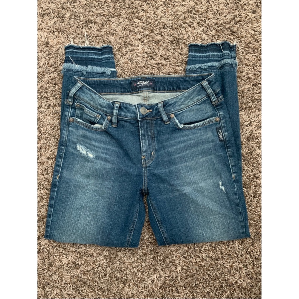 Silver Aiko Skinny Jeans